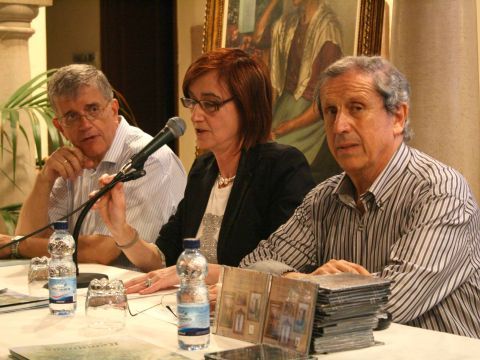 Barrientos, Domene y Alcalá durante la presentación del libro. (Foto: Antonio J. Sobrados)