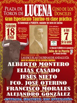 Cartel anunciador del festejo de Lucena. (Foto: Cedida)
