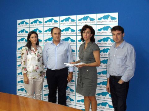 Casanueva, Luque, Ceballos y Ruiz tras la presentación del proyecto a FEP. (Foto: Cedida)