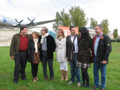 Pilar González junto a los candidatos andalucistas al Congreso y el Senado por Córdoba. (Foto: Cedida)