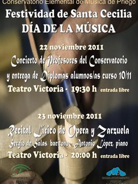 Cartel anunciador de los conciertos programados por el Conservatorio. (Foto: Cedida)
