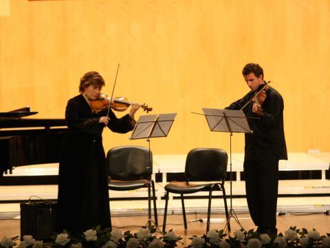 Ruth González y Eduardo Lucio durante su actuación. (Foto: Antonio J. Sobrados)