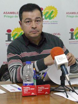 Manuel Rodríguez, portavoz del grupo municipal y coordinador de la Asamblea Local de IULV-CA. (Foto: R. Cobo)