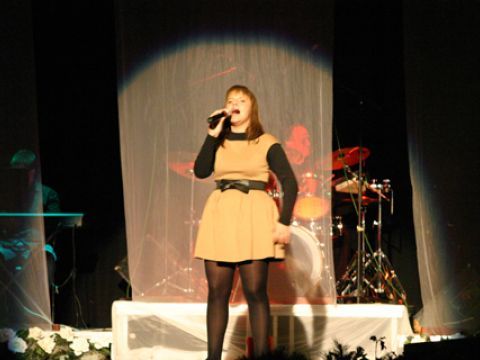 María José Gallardo, ganadora de esta edición, durante su actuación el pasdo sábado. (Foto: R. Cobo)