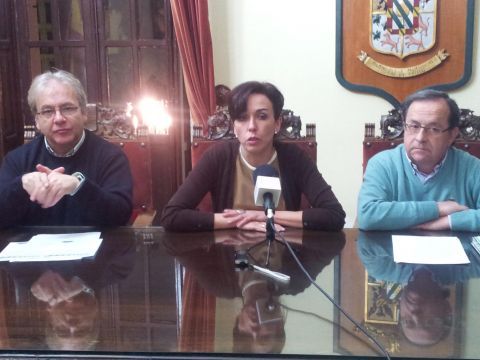 López, Ceballos y Forcada durante la rueda de prensa celebrada ayer martes. (Foto: Antonio J. Sobrados)