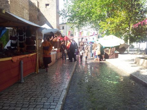 La lluvia condiciona la celebración del III Mercado Medieval. (Foto: Antonio J. Sobrados)