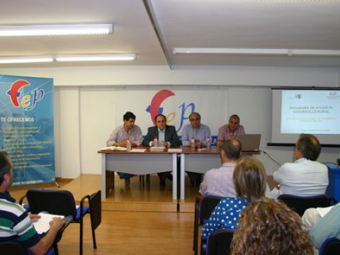Luis Miguel Carrillo, Juan Manuel Luque, Miguel Ángel Serrano y Tomás Ruiz en la presentación del acto. (Foto: Cedida)