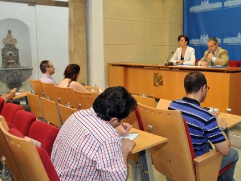 Un momento de la rueda de prensa celebrada en la Diputación de Córdoba. (Foto: Cedida)