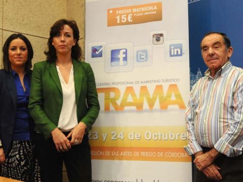 Soriano, Ceballos y Ropero durante la presentación de TRAMA. (Foto: Cedida)