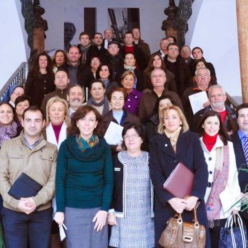 Representantes de colectivos beneficiados en el Palacio de la Merced. (Foto: Cedida)