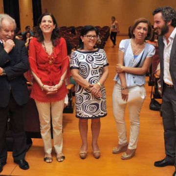 Manuel Fernández, Pila Gracia, Dolores Sánchez, María Jesús Botella y José Antonio Muñiz Velázquez. (Foto: Cedida)