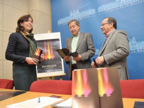 María Luisa Ceballos, Antonio Barragán y Miguel Forcada, hoy en Diputación. (Foto: África Villén)