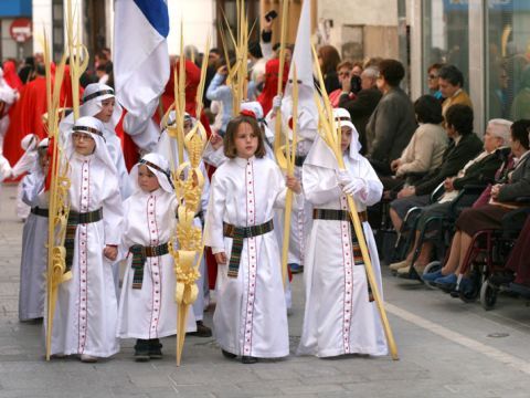 La primera de las emisiones en directo será el desfile procesional de "La Pollinica". (Foto: Priego Digital)