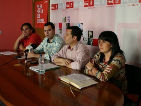 Rafael Montero, José Manuel Mármol, José Ignacio Expósito y Sonia Jiménez, el martes durante la rueda de prensa. (Foto: R. Cobo)