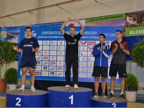 Podio del Campeonato de España absoluto, en la categoría individual masculina. (Foto: Cedida)